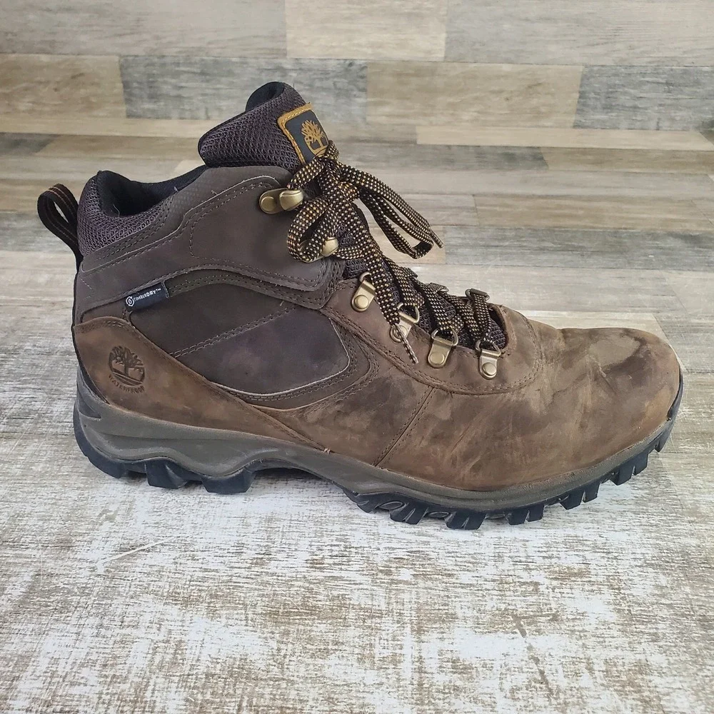 Timberland Mt. Maddsen Hiking Boots Mens Sz 14 Dark Brown Waterproof Mid Hiker
